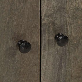 vidaXL Sideboard ανοιχτό γκρι 60x33,5x75 cm μασίφ ξύλο Mango