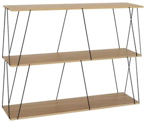 Βοηθητικό τραπέζι-ραφιέρα Tars οακ-μαύρο 120x30x90εκ 120x30x90 εκ.