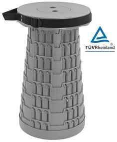 POWERTECH πτυσσόμενο καρεκλάκι HUH-0231, αντοχή έως 250kg, 25.5x45cm, γκρι