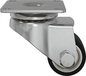 vidaXL Τροχίσκος 2 pcs Ασημί 44,1 x 44,1 x 1,95 χιλ Νάιλον