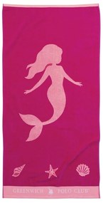 Πετσέτα Θαλάσσης Παιδική 3766 Fuchsia-Pink Greenwich Polo Club Θαλάσσης 70x140cm 100% Βαμβάκι