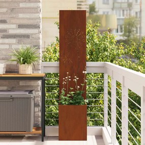 vidaXL Οθόνη Ιδιωτικότητας Κήπου Σκ rusty 32 x 32 x 150 εκ