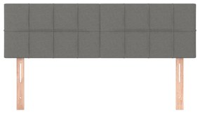 Κεφαλάρι Κρεβατιού LED Σκούρο Γκρι 144x5x78/88 εκ. Υφασμάτινο 3121611