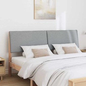 vidaXL Ταπετσαρισμένο κεφαλάρι Ανοιχτό γκρι 180 cm