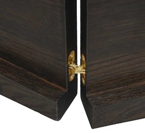 vidaXL Ράφι Τοίχου Σκούρο Καφέ 140x30x(2-4) εκ. Επεξ. Μασίφ Ξύλο Δρυός