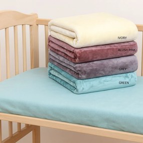 Κουβέρτα Βελουτέ Αγκαλιάς (80x110) Anna Riska Velour Bebe Ivory