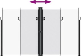 vidaXL Σκίαστρο Πλαϊνό Συρόμενο Λευκό 200 x 1000 εκ.