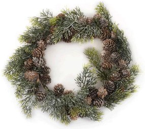 Χριστουγεννιάτικο Στεφάνι 372-99-284 15cm Green-Brown