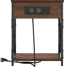 vidaXL Κομοδίνο Καφέ δρυς 41 x 31 x 51 εκ. Επεξεργασμένο ξύλο