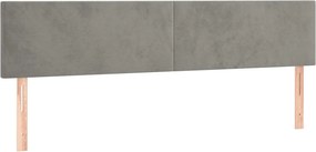 vidaXL Κεφαλάρια Αν. Γκρι Βελούδινα 200x5x78/88 εκ.