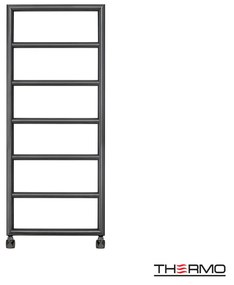 Θερμαινόμενη Πετσετοκρεμάστρα H120x50cm Black Brushed PVD Υδραυλική/Ηλεκτρική Λειτουργία AISI 304 Thermo Tempo TEM12050-411