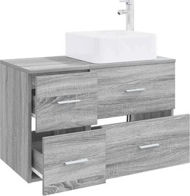 vidaXL Σετ Επίπλων Μπάνιου 2 pcs Γκρι Sonoma Επεξεργασμένο Ξύλο