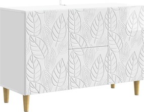 vidaXL Πλαϊνό γραφείο Γυαλιστερό Λευκό 89 x 34,5 x 60 εκ.
