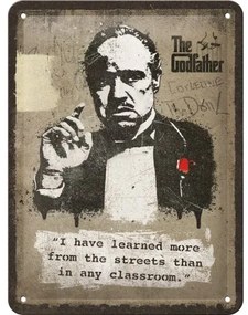 Μεταλλική πινακίδα The Godfather - Learn from the streets