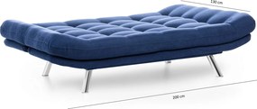 3-Seat Sofa-Bed Misa Sofabed - Navy Blue Navy Blue