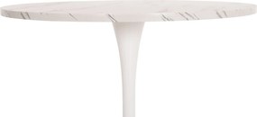 ΤΡΑΠΕΖΙ ΤΡΑΠΕΖΑΡΙΑΣ ROLLO HM9421.11 ΣΤΡΟΓΓΥΛΟ WHITE MARBLE Φ90x74Υεκ.