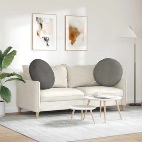 vidaXL Μαξιλάρια καθισμάτων 2 pcs Υφασμάτινο Κορντουρά Ανοιχτό γκρι