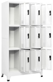 vidaXL Φοριαμός Λευκός 90 x 45 x 180 εκ. Ατσάλινος