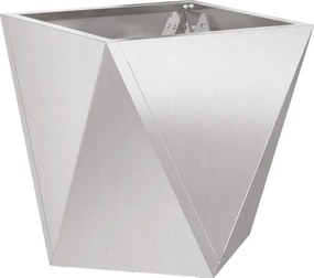 vidaXL Γλάστρα Ασημί 30 x 30 x 30 cm Ανοξείδωτο ατσάλι