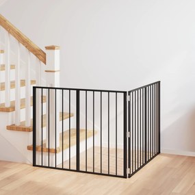 vidaXL Πόρτα Σκύλου 2 pcs Μαύρο 100 x 80 cm Επικαλυμμένος Χάλυβας