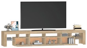 vidaXL Έπιπλο Τηλεόρασης με LED Sonoma Δρυς 230 x 36,5 x 40 εκ.