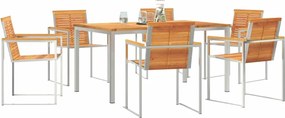 vidaXL Σέτ φαγητού για κήπο 7 pcs