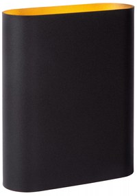Φωτιστικό Επίτοιχο Lucide 12222-02-30 OVALIS Μαύρο Ματ (Black Mat)|Χρυσό Χρώμα (Gold Coloured)