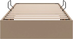 vidaXL Κρεβάτι Οθωμανικού Τύπου Καπουτσίνο 90 x 200 cm Τεχνητό Δέρμα