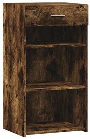 Συρταριέρα Καπνιστή Δρυς 50x42,5x93 εκ. από Επεξεργ. Ξύλο - Καφέ