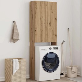vidaXL Ντουλάπι Πλυντηρίου τεχνίτης Δρυς 64 x 25,5 x 190 εκ.