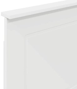 vidaXL Κεφαλάρι με κεφαλάρι Λευκό 90 cm Επεξεργασμένο ξύλο