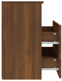 vidaXL Κομοδίνο Καφέ Δρυς 50 x 32 x 60 εκ.