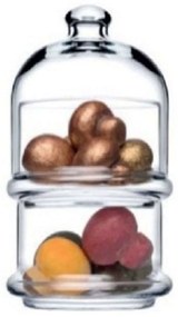 Ορντεβιέρα Διώροφη Villa Patisserie SP96985G1 8,2x8,2x16cm Clear Espiel Glass