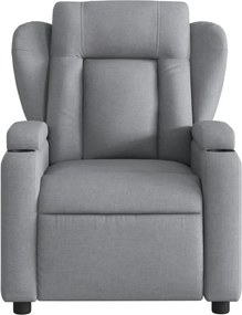 vidaXL Πολυθρόνα Ανακλινόμενη Ανοιχτό Γκρι Υφασμάτινη