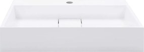 vidaXL Νιπτήρας Λευκός 60x38x11 εκ. Συνθετικός από Τεχνητό Μάρμαρο