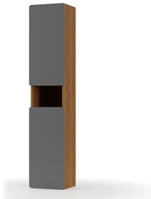 Στήλη Μπάνιου Arktos 699-03-170-06 35x32x170cm Walnut-Grey Μελαμίνη