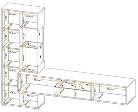 Swap XIX Σύνθεση Καφέ δρυς 280x180x40