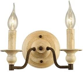 Φωτιστικό Τοίχου - Απλίκα EG5872W28R 2ΧΕ14 28X14X16 Rust Aca Decor Metal