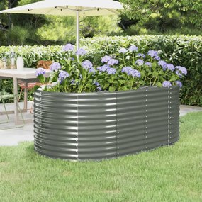 vidaXL Ζαρντινιέρα Γκρι 175x100x68 εκ. Γαλβανισμένος χάλυβας