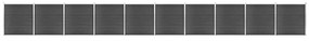 Σετ Πάνελ Περίφραξης Μαύρο 1737 x 186 εκ. από WPC - Μαύρο