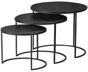 Side Table DE EEKHOORN Set of 3 - janna sidetable metal dark brown 377424-B-K5