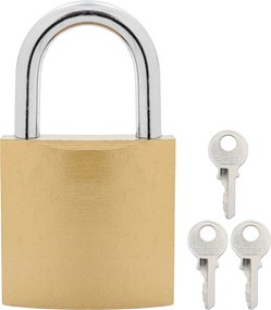 vidaXL Κλειδαριά U με Κλειδιά 6 pcs Ορείχαλκος Σίδερο