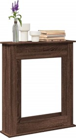 vidaXL Πλαίσιο Τζακιού Καφέ Δρυς 75x20x87,5 εκ. από Επεξ. Ξύλο