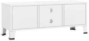 vidaXL Έπιπλο Τηλεόρασης Βιομηχανικό Λευκό 105 x 35 x 42 εκ. Μεταλλικό