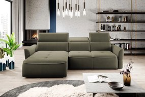 Γωνιακός καναπές Morello Mini-Xaki-Αριστερή