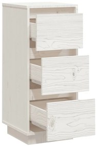 vidaXL Συρταριέρες 2 τεμ. Λευκές 32x34x75 εκ. από Μασίφ Ξύλο Πεύκου
