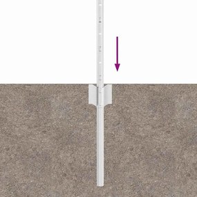vidaXL Στύλος Περιφράξεων 44 pcs Ασημί 120 cm Ατσάλι
