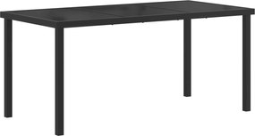 vidaXL Σετ Εξωτερικών Επίπλων 5 pcs Μαύρο και Ανθρακί Textilene