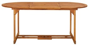 VidaXL Σετ Τραπεζαρίας Κήπου 9 Τεμαχίων 180x90x75 εκ. Μασίφ Ακακία