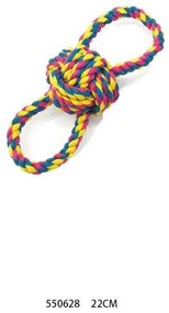 Παιχνίδι κατοικιδίου σχοινί με μπάλα - 22cm - 12pcs - 550628